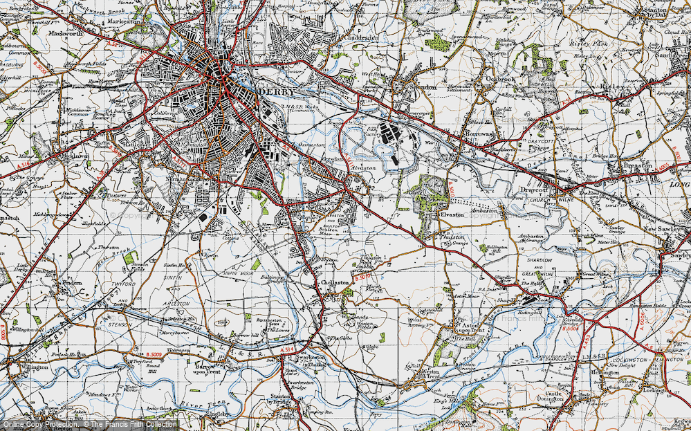 Old Map of Boulton, 1946 in 1946