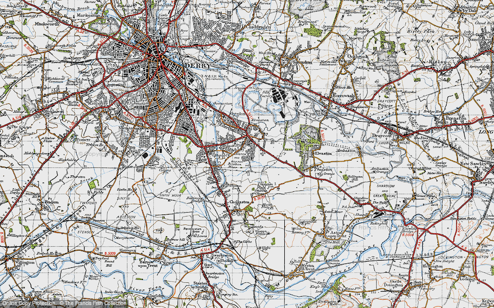 Old Map of Boulton Moor, 1946 in 1946