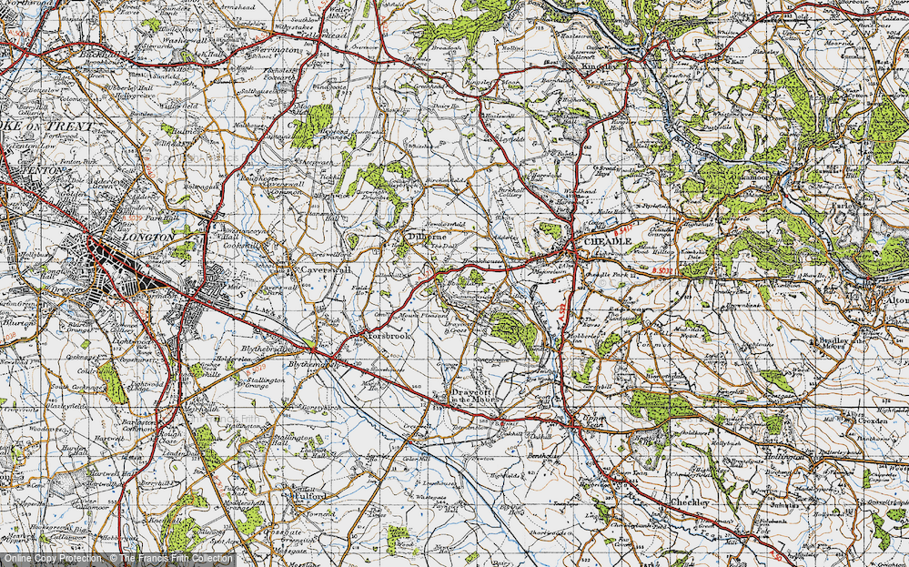Old Map of Boundary, 1946 in 1946