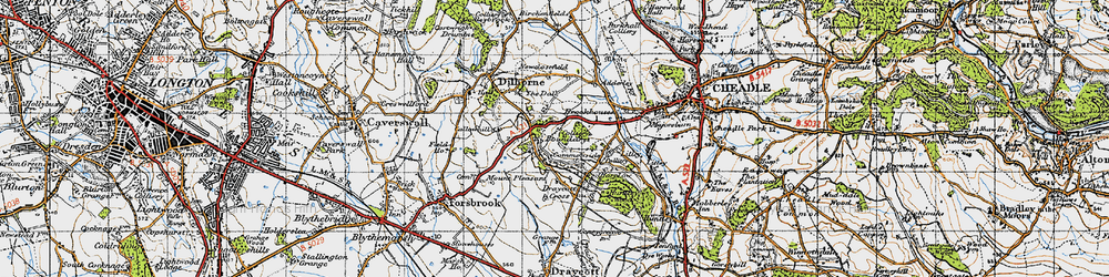 Old map of Boundary in 1946