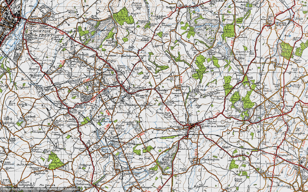 Old Map of Boundary, 1946 in 1946