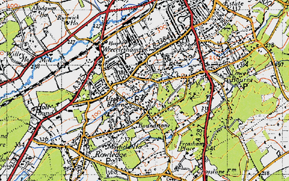 Old map of Boundstone in 1940