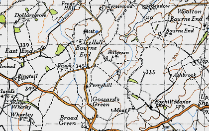Old map of Bourne End in 1946