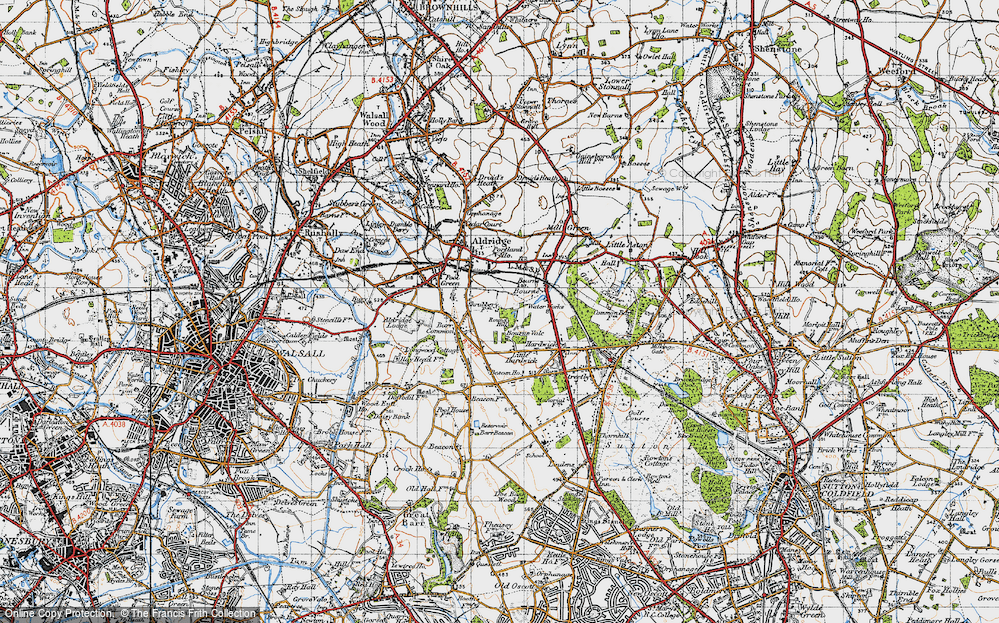Old Map of Bourne Vale, 1946 in 1946