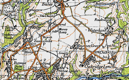 Old map of Bournes Green in 1946