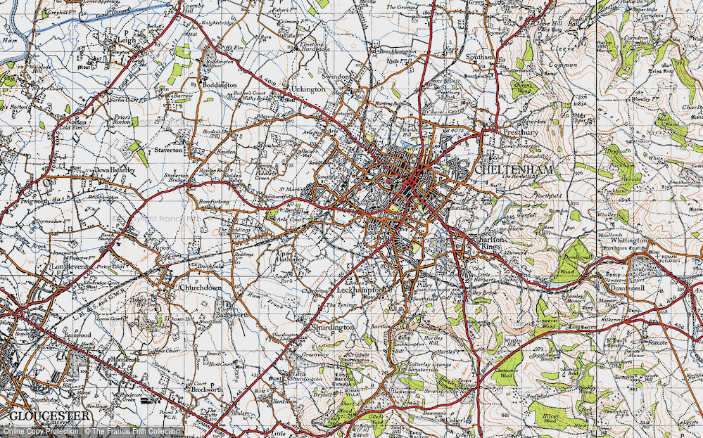 Old Map of Bournside, 1946 in 1946