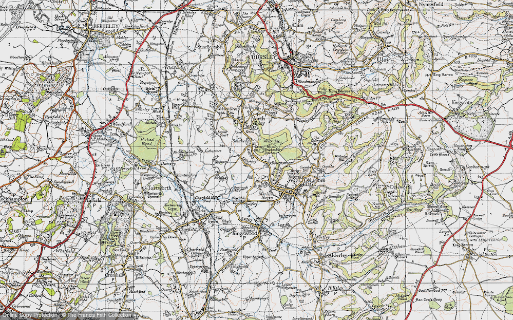 Old Map of Bournstream, 1946 in 1946