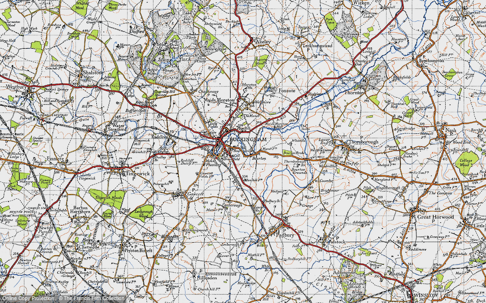 Old Map of Bourton, 1946 in 1946