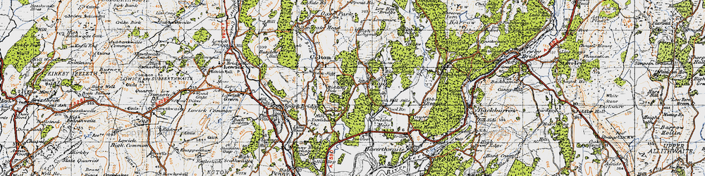 Old map of Bouth Fall Stile in 1947