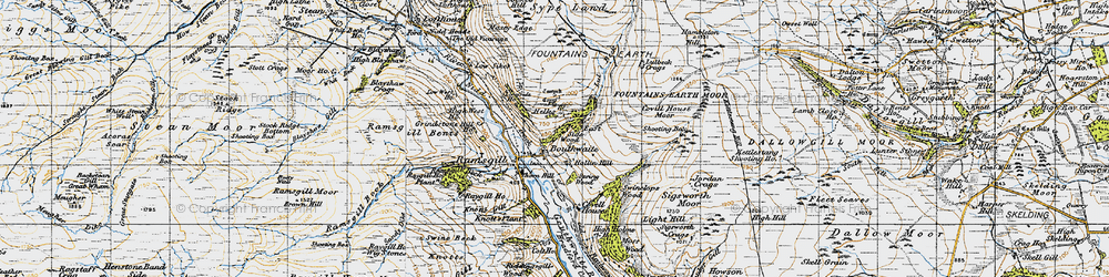 Old map of Light Hill in 1947