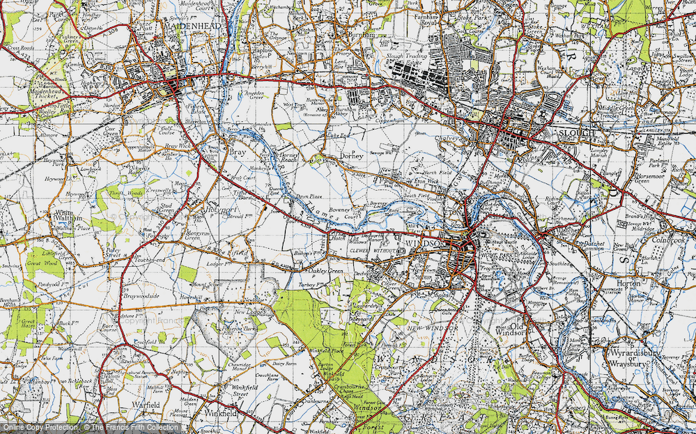Old Map of Boveney, 1945 in 1945