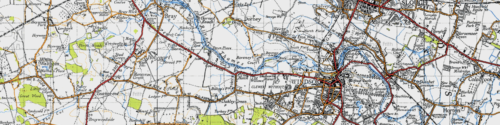 Old map of Boveney in 1945