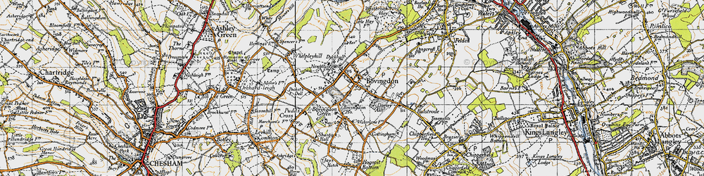 Old map of Bovingdon in 1946