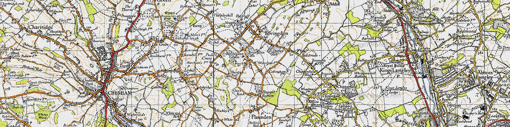 Old map of Bovingdon Green in 1946