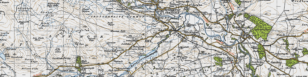 Old map of Bowbank in 1947