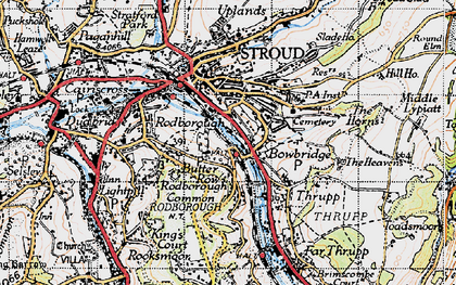 Old map of Bowbridge in 1946
