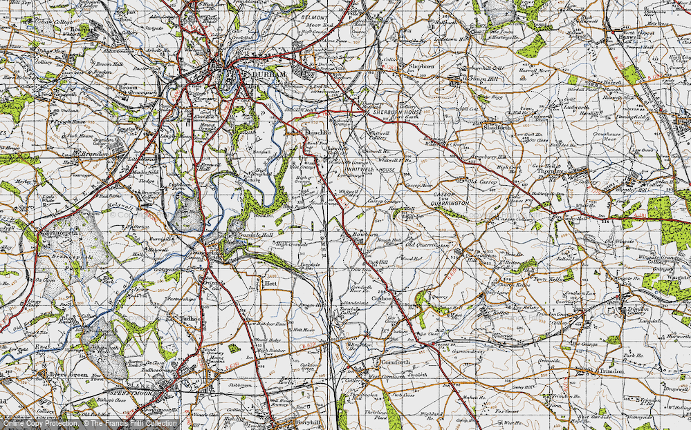 Old Map of Bowburn, 1947 in 1947