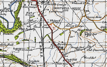 Old map of Bowburn in 1947