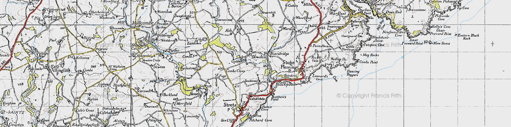 Old map of Bowden in 1946
