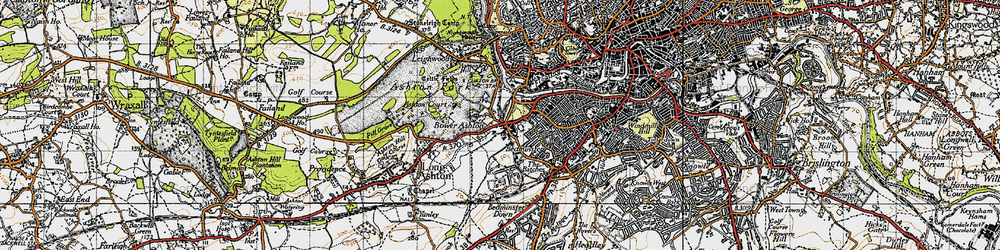 Old map of Ashton Court in 1946