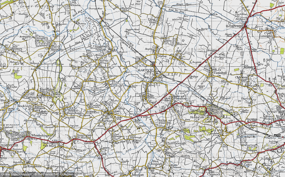 Old Map of Bower Hinton, 1945 in 1945