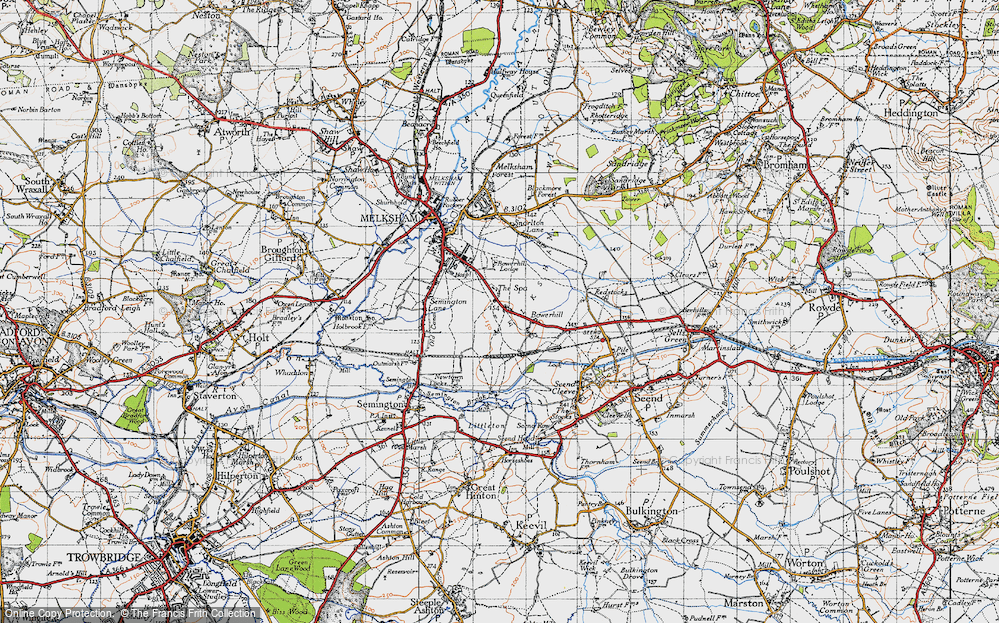 Old Map of Bowerhill, 1940 in 1940