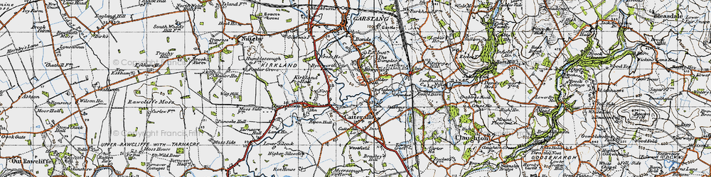 Old map of Bowgreave in 1947