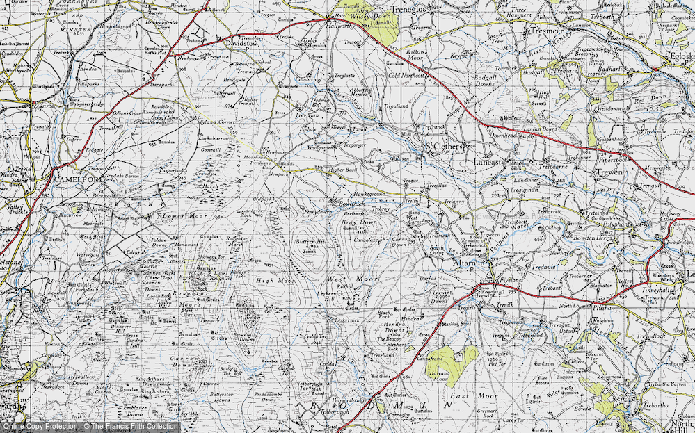 Old Map of Bowithick, 1946 in 1946
