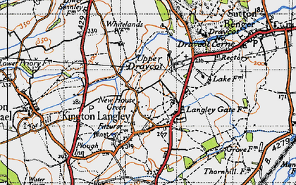 Old map of Bowldown in 1947