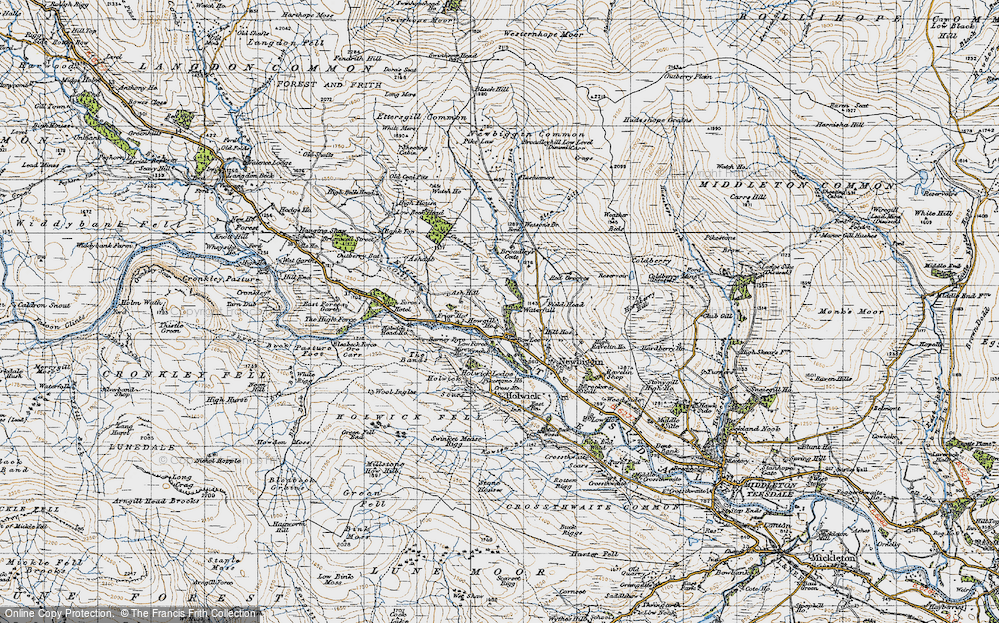 Old Map of Bowlees, 1947 in 1947