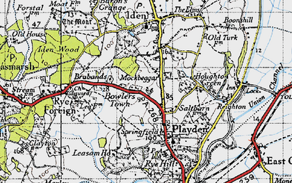Old map of Bowler's Town in 1940