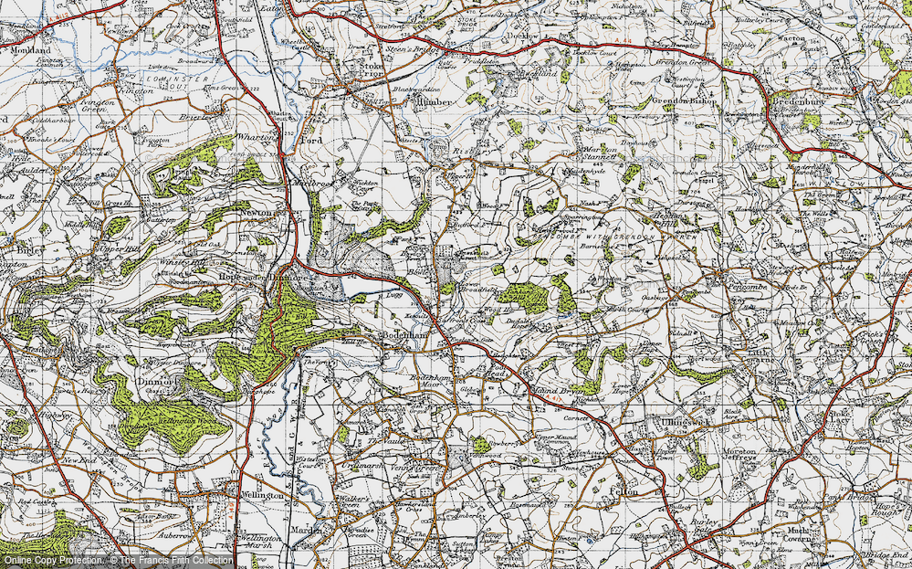 Old Map of Bowley, 1947 in 1947