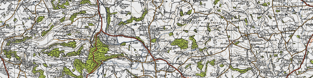 Old map of Bowley in 1947