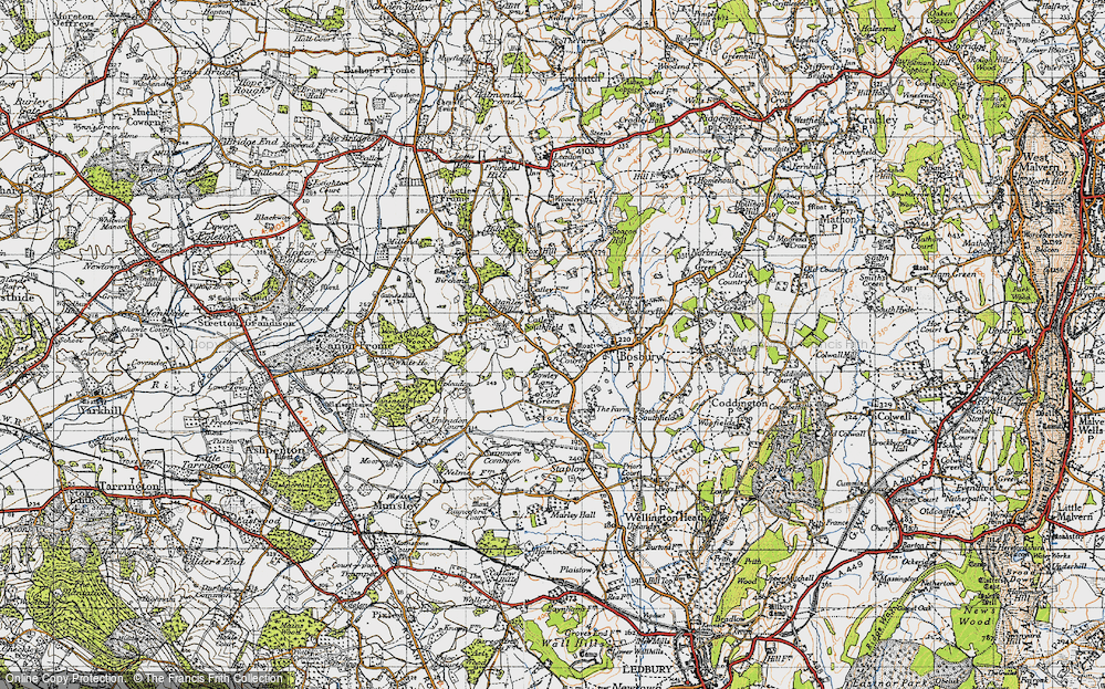 Old Map of Bowley Lane, 1947 in 1947