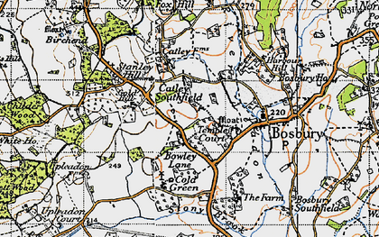 Old map of Bowley Lane in 1947