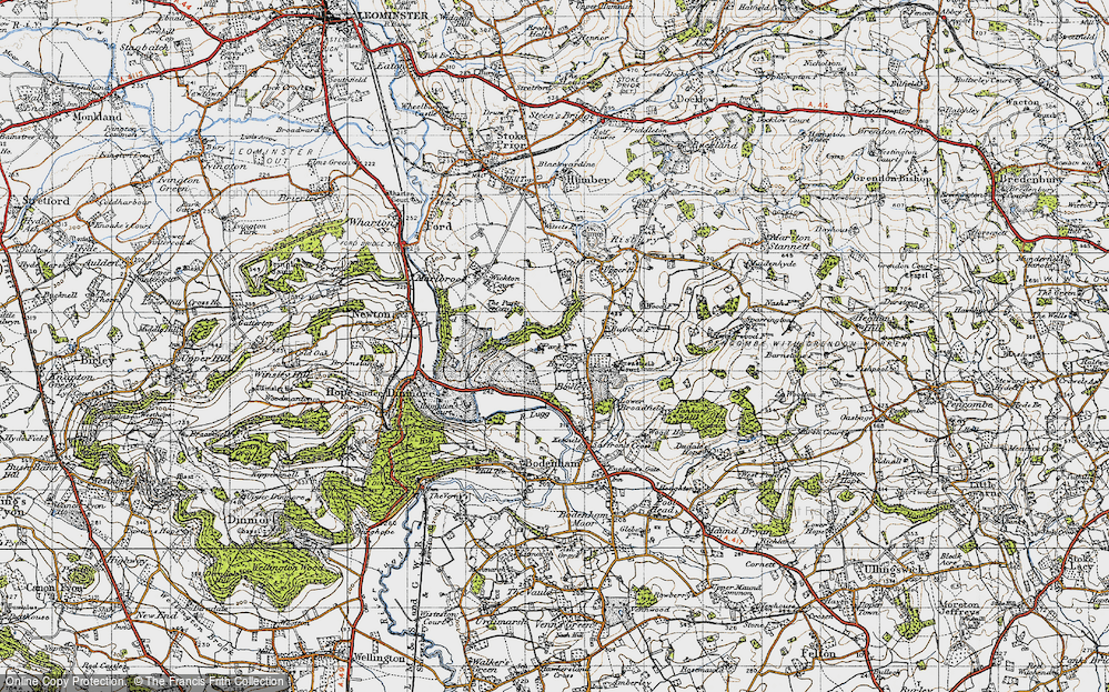 Old Map of Bowley Town, 1947 in 1947