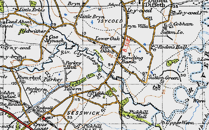 Old map of Bowling Bank in 1947