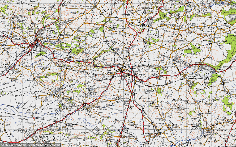 Old Map of Bowlish, 1946 in 1946