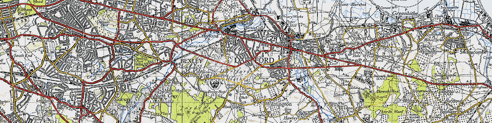 Old map of Bowmans in 1946