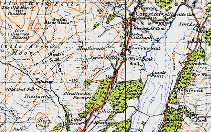 Old map of Below Beck Fells in 1947