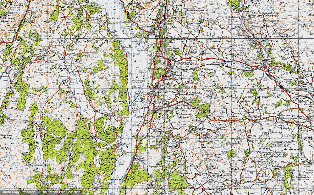 Old Map of Bowness-On-Windermere, 1947 in 1947