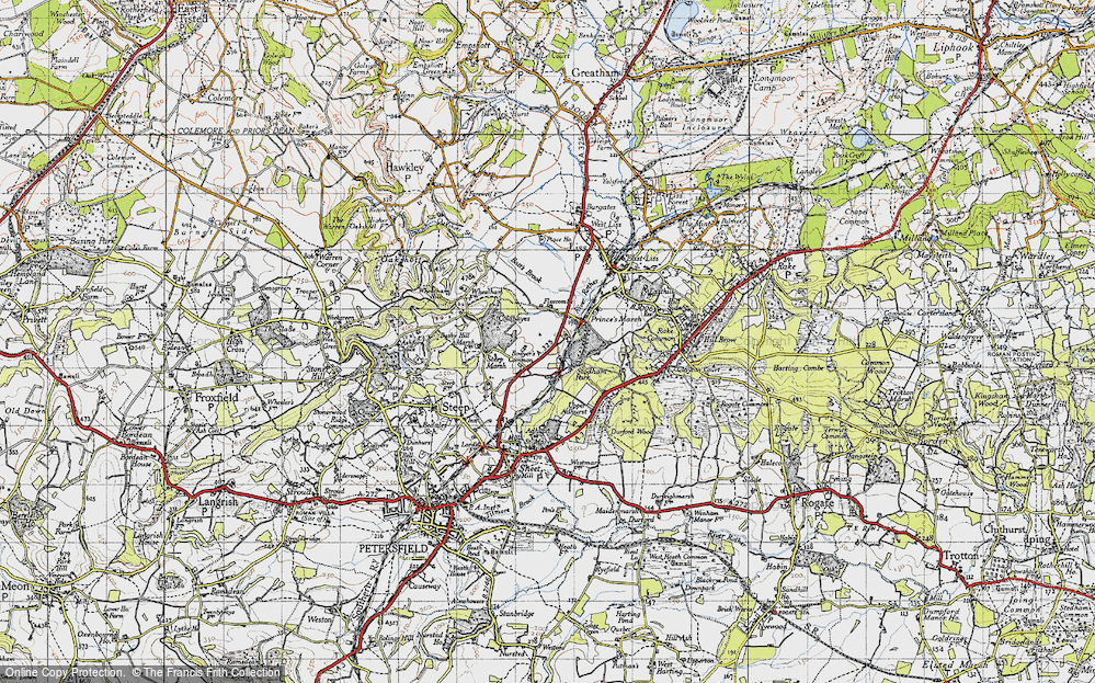 Old Map of Historic Map covering Flexcombe in 1940