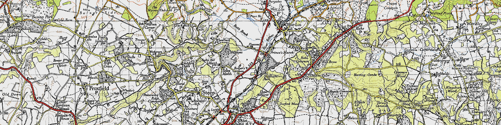 Old map of Flexcombe in 1940
