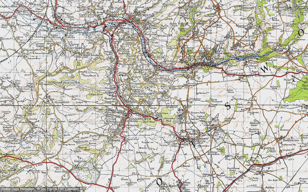 Old Map of Box, 1946 in 1946