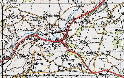 Old map of Box in 1946