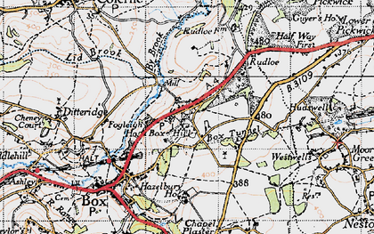 Old map of Box Tunnel in 1946