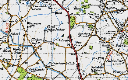 Old map of Box Trees in 1947