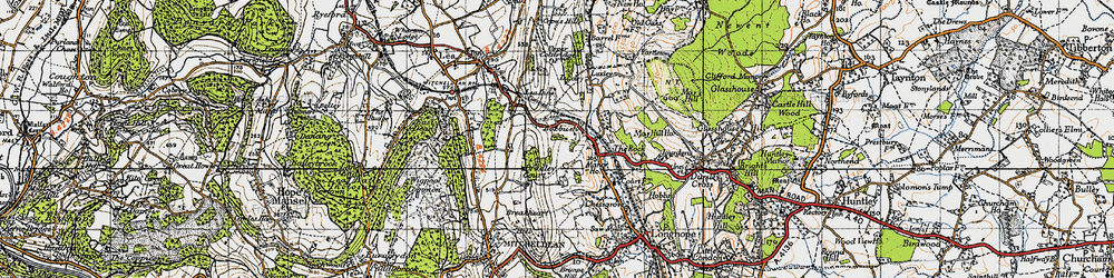 Old map of Boxbush in 1947