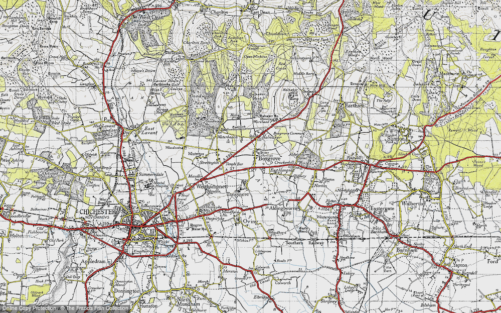 Old Map of Boxgrove, 1940 in 1940