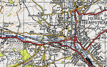 Old map of Felden in 1946
